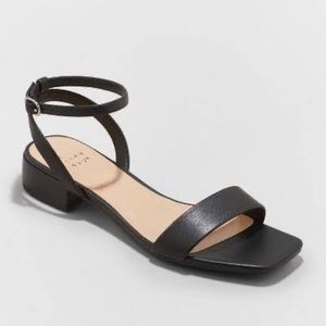 Black ankle strap sandals